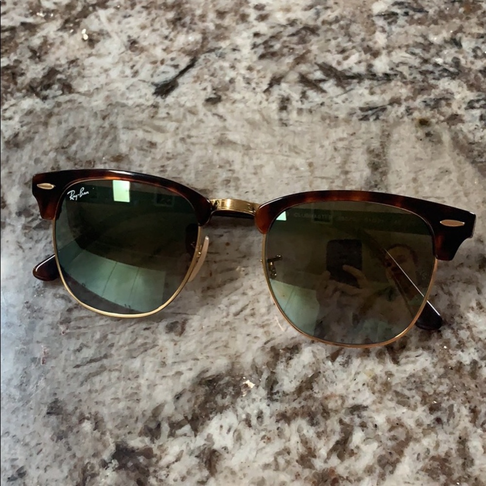 Authentic ray ban club master tortoise sunglasses